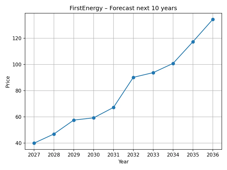 Roczna prognoza cen FirstEnergy